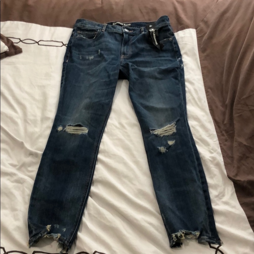 Express high rise ankle jean leggings 6 regular